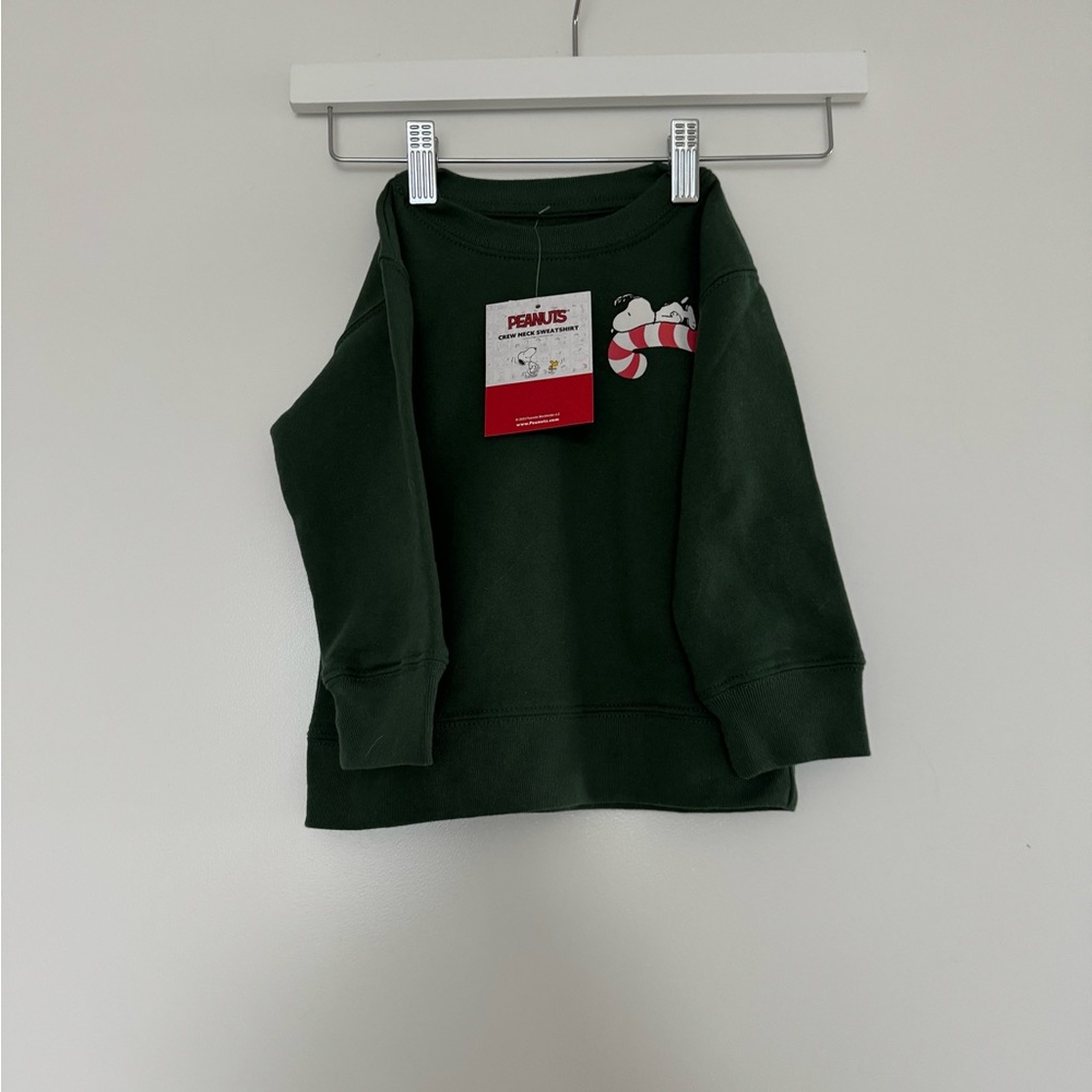 Peanuts Green Crewneck Sweatshirt NWT